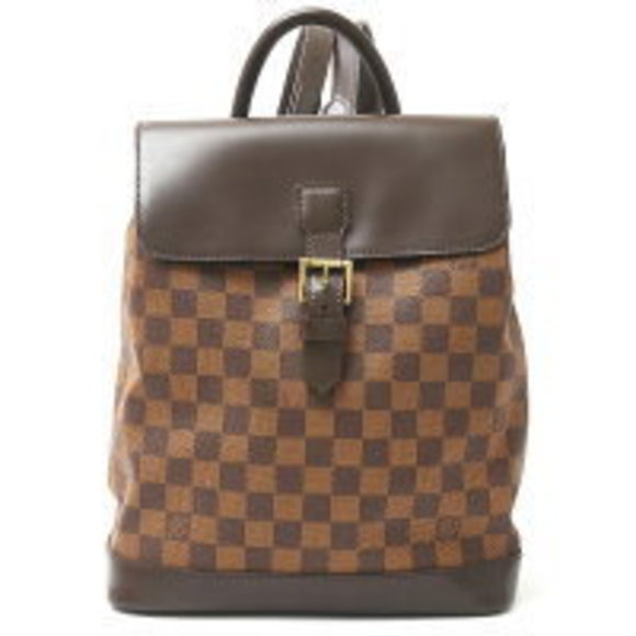 Louis Vuitton Soho Backpack Damier Ebene Leather Brown - Picture 1 of 7